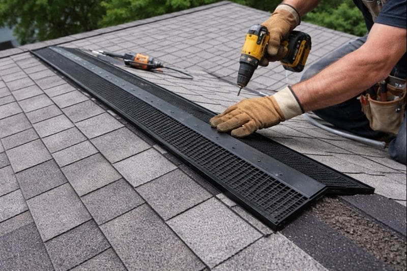 Roof Ridge Vent Installation in Fort Lauderdale
